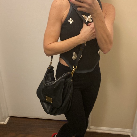 Marc Jacobs black leather shoulder crossbody bag - Picture 4 of 10